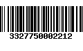 Código de Barras 3327750002212