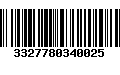 Código de Barras 3327780340025