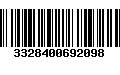 Código de Barras 3328400692098