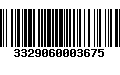 Código de Barras 3329060003675