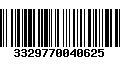 Código de Barras 3329770040625