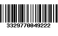 Código de Barras 3329770049222