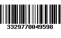 Código de Barras 3329770049598