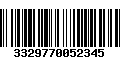 Código de Barras 3329770052345