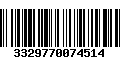 Código de Barras 3329770074514