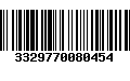 Código de Barras 3329770080454