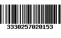 Código de Barras 3330257020153