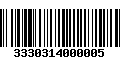 Código de Barras 3330314000005