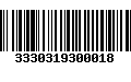 Código de Barras 3330319300018