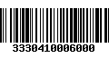 Código de Barras 3330410006000