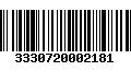 Código de Barras 3330720002181