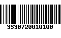 Código de Barras 3330720010100