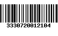 Código de Barras 3330720012104