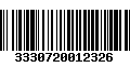 Código de Barras 3330720012326