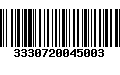 Código de Barras 3330720045003