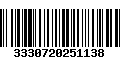 Código de Barras 3330720251138