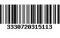 Código de Barras 3330720315113