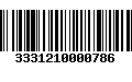 Código de Barras 3331210000786