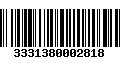 Código de Barras 3331380002818