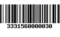 Código de Barras 3331560000030