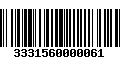 Código de Barras 3331560000061