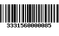 Código de Barras 3331560000085