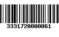 Código de Barras 3331720000061