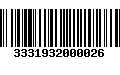 Código de Barras 3331932000026