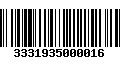 Código de Barras 3331935000016