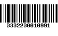 Código de Barras 3332230010991