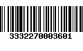 Código de Barras 3332270003601