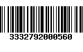 Código de Barras 3332792000560