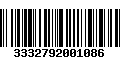 Código de Barras 3332792001086