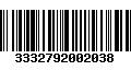 Código de Barras 3332792002038