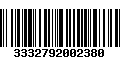 Código de Barras 3332792002380