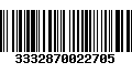 Código de Barras 3332870022705