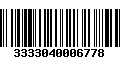 Código de Barras 3333040006778