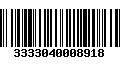 Código de Barras 3333040008918