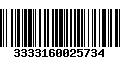 Código de Barras 3333160025734