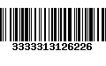 Código de Barras 3333313126226