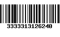 Código de Barras 3333313126240