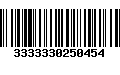 Código de Barras 3333330250454