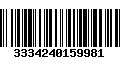 Código de Barras 3334240159981