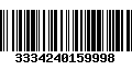 Código de Barras 3334240159998