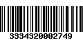 Código de Barras 3334320002749