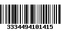Código de Barras 3334494101415