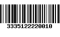 Código de Barras 3335122220010