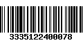 Código de Barras 3335122400078