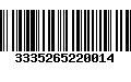 Código de Barras 3335265220014