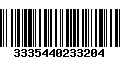 Código de Barras 3335440233204